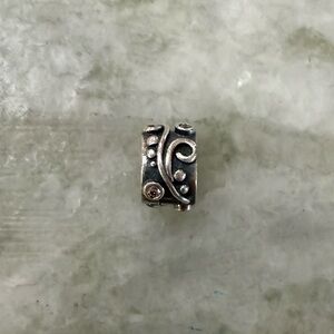 Silver Swirl Pandora Bead